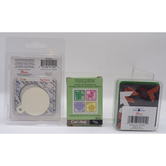 Sizzix Clearlits & Originals and Cuttlebug Die Cuts Embossing Set of 3 For Craft - Picture 5 of 5
